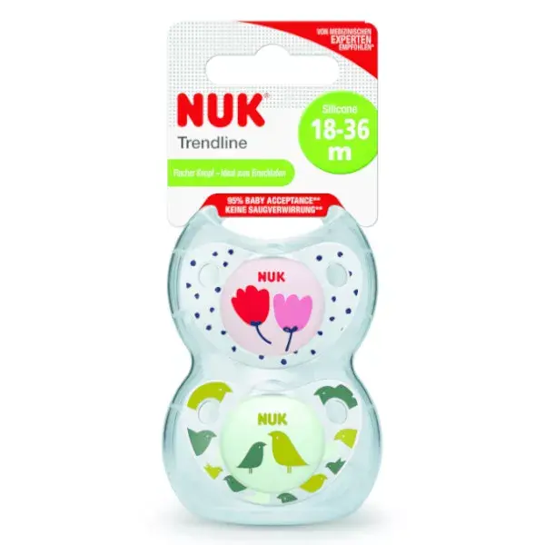 Nuk Physiological Silicon Girl Trendline Day Dummies T2 x 2 