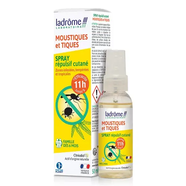 Ladrôme Été Insecte Spray Anti-Moustiques et Tiques 50ml