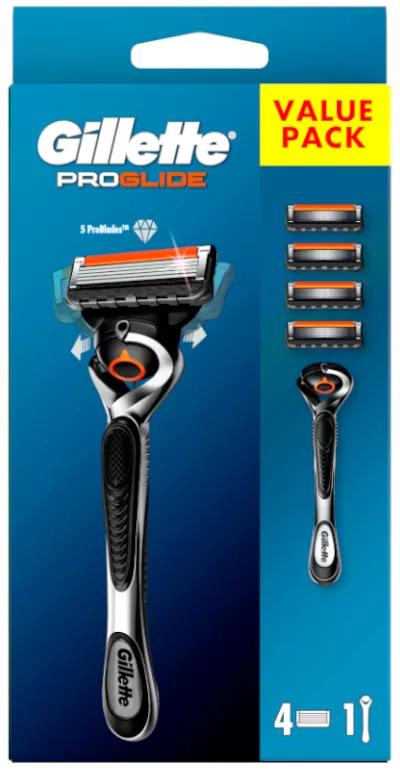 Gillette ProGlide scheermes voor heren, 1 handvat + 4 vullingen