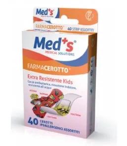 Med's Strips Kids Cerotti Polietilene Colorti 40 Pezzi Assortiti