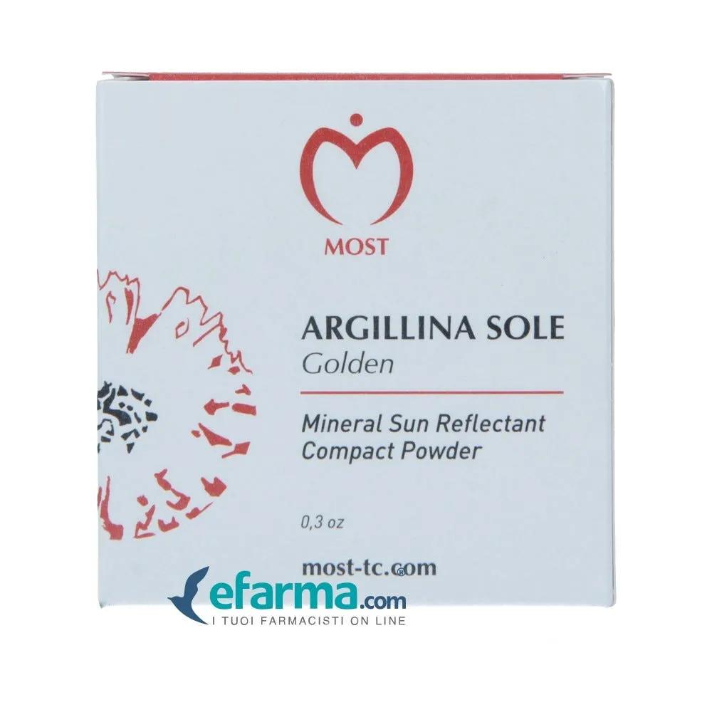 Most Argillina Sole Polvere Compatta Cosmetica Colore Dorato 8,5 g