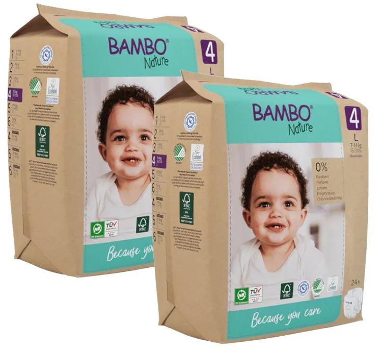 Couches Bambo Nature T4 (7-14 Kg) 2x24 pcs