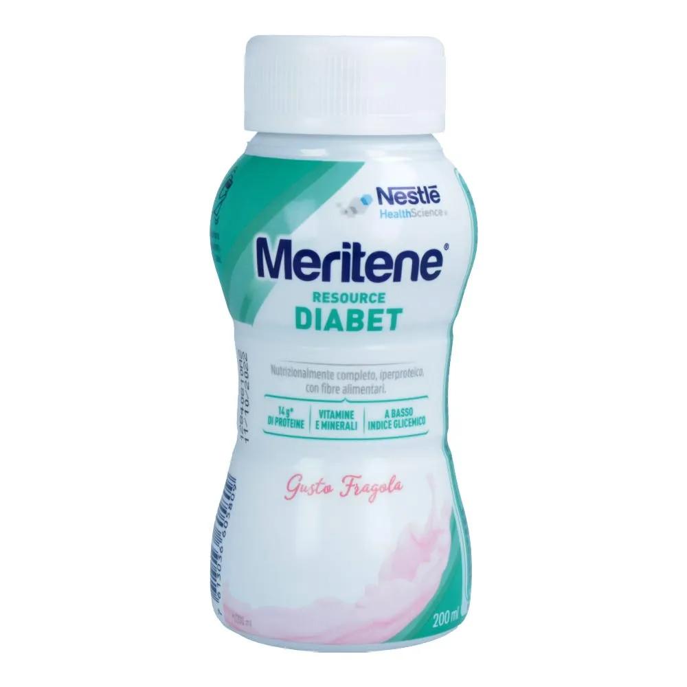 Meritene Resource Diabet Drink Fragola Bevanda Dietetica Iperproteica 200 ml