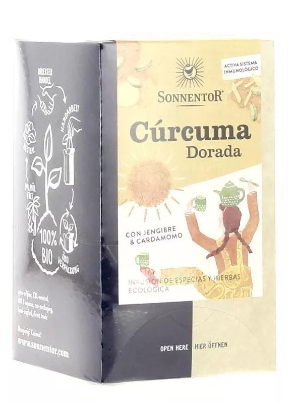 Sonnentor chá Curcuma Dorada com Gengibre e Cardamomo BIO 36g-Saquetas