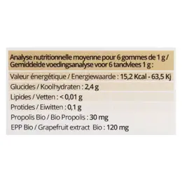 Propos' Nature Apithérapie Gomme de Propolis Pépins de Pamplemousse Eucalyptus Bio 45g