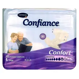 Hartmann Paul Confiance Confort Change Slip Absorption 8 Gouttes Adulte L 15 unités