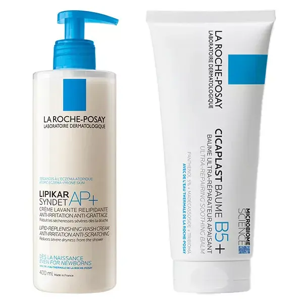 La Roche Posay Soins Bébé Lipikar Syndet AP+ 400ml & Cicaplast Baume B5+ 100ml