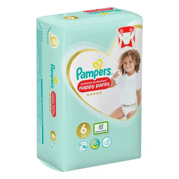 Pampers Premium Proteccón Nappy Pants T6 +16kg 16 unidades
