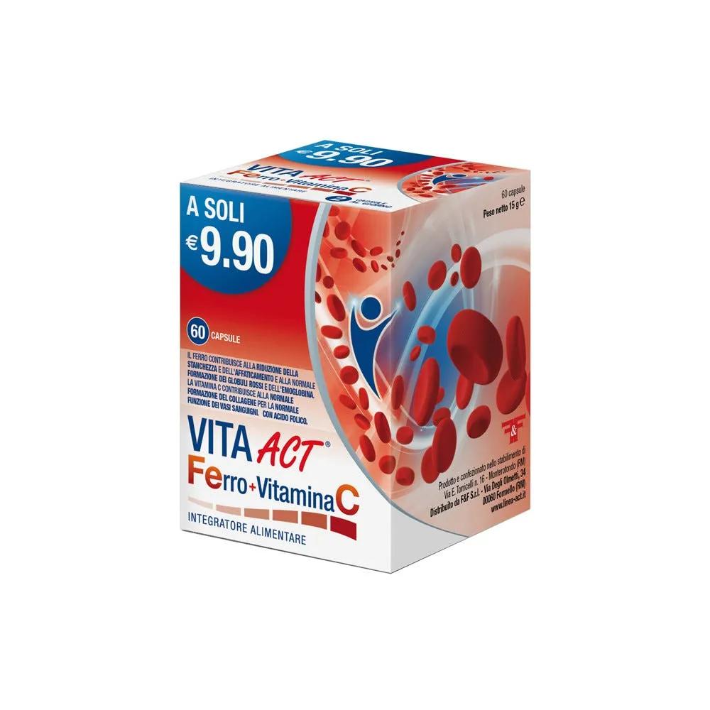 Vita Act Ferro + Vitamina C Integratore 60 Capsule