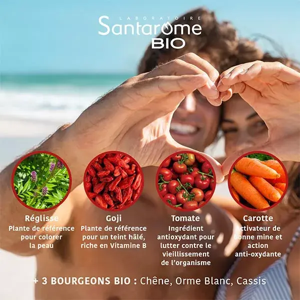 Santarome Bio - Sublime Bronz' - Sublime, prolonge le bronzage - 60 gummies