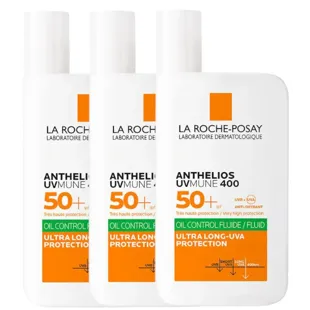 La Roche Posay Anthelios UV-MUNE 400 Oil Control Fluid SPF50+ 3x50 ml