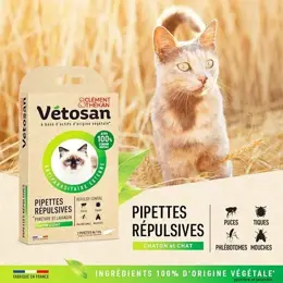 Clement Thekan Vetosan Anti-Puces Anti-Tiques Chat et Chaton 2 pipettes