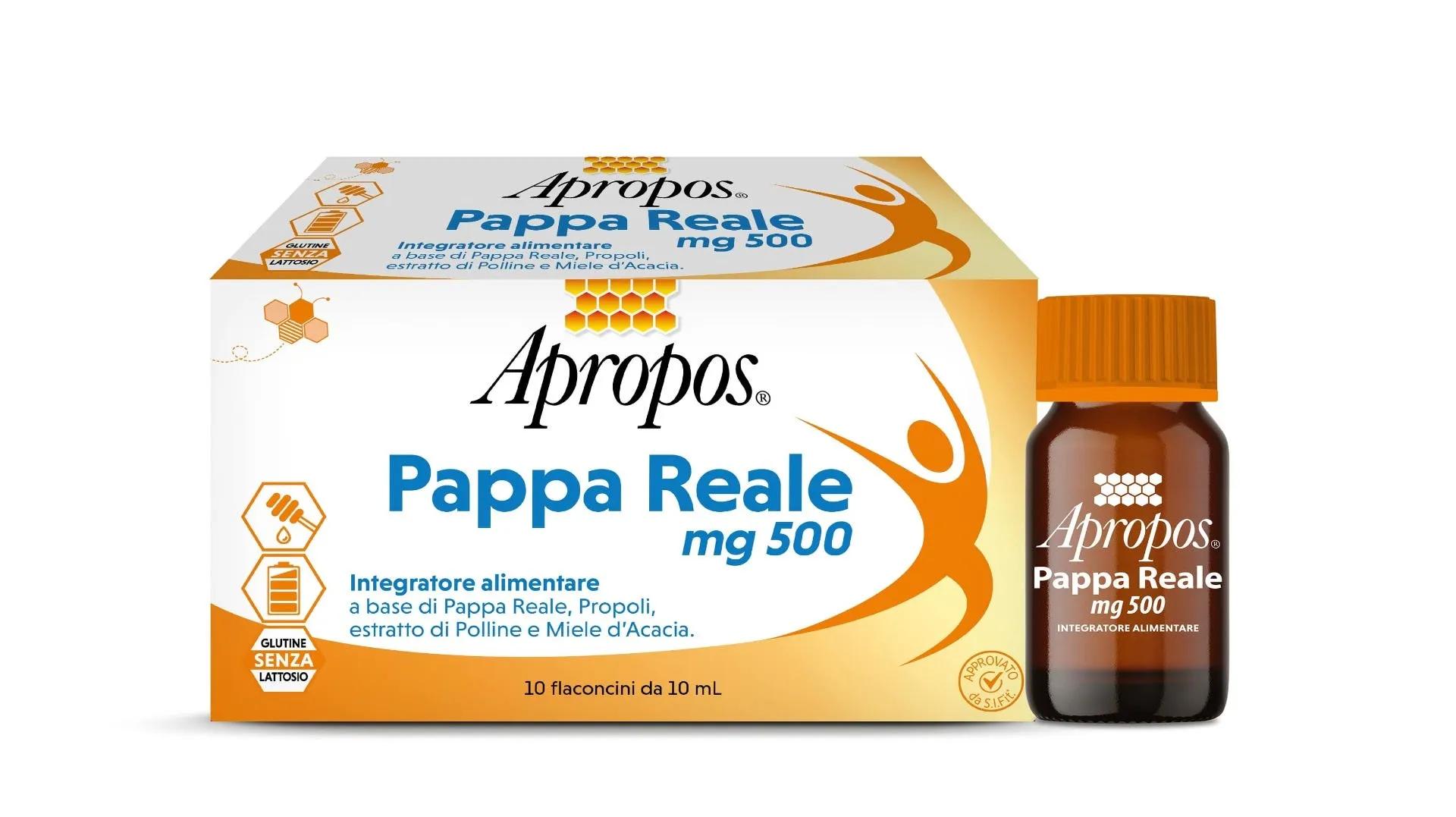 Apropos Pappa Reale 500mg Integratore 10 Flaconcini