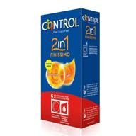 Control 2 en 1 Finissimo Preservativo + Gel  6 Uds