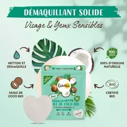 Lovea - Démaquillant Solide - Huile De Coco Bio - Yeux Sensibles 50g