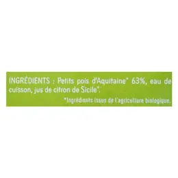 Babybio Légumes Pot Petits Pois +6m Bio 2 x 130g