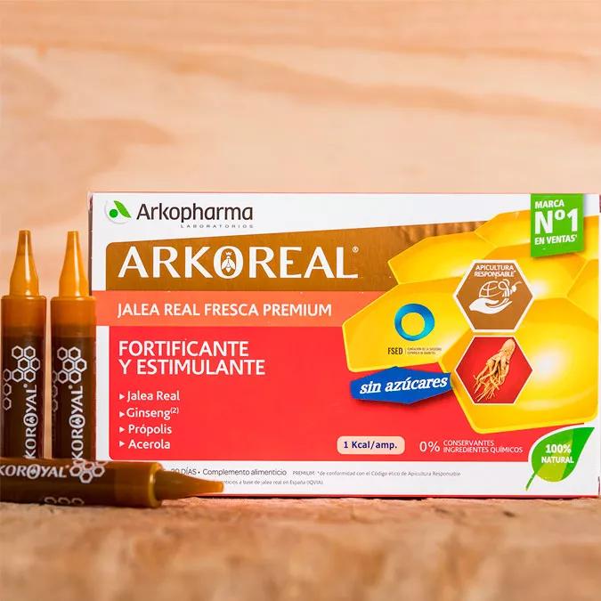 Arkopharma Arkoreal Jalea Real Ginseng Sin Azúcar 20 Ampollas