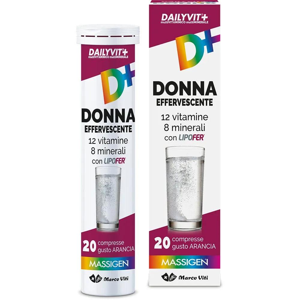 Massigen Dailyvit+ Donna Integratore Vitamine e Minerali 20 Compresse Effervescenti