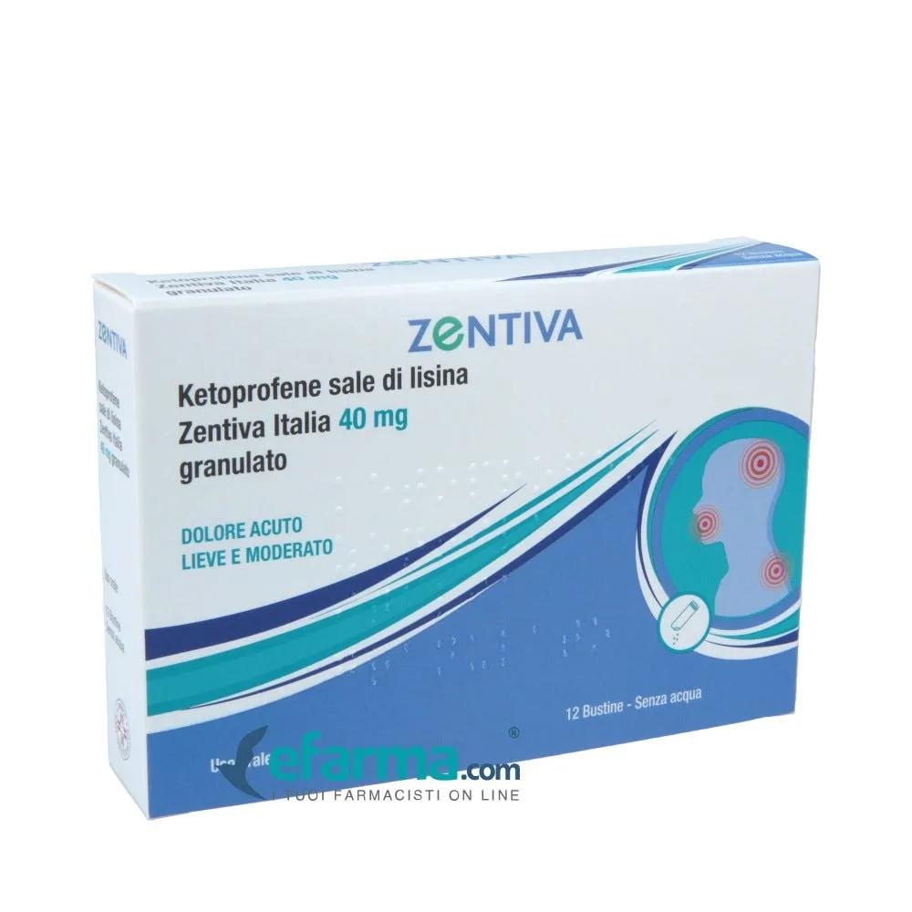 Ketoprofene Sale di lisina Zentiva 40 mg 12 Bustine