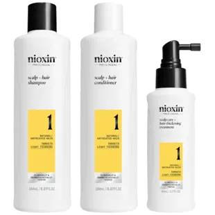 Nioxin 1 Natural Hair Mild Weakening Shampoo 150 ml + Conditioner 150 ml + Treatment 50 ml