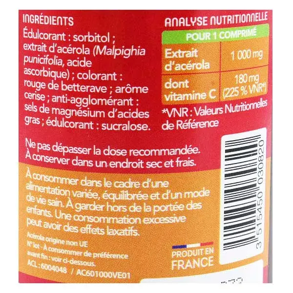 Nutrisanté Acerola 1000 - 60 comprimidos