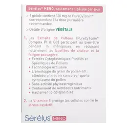 Sérélys Meno Ménopause Bouffées de Chaleur Fatigue 60 gélules