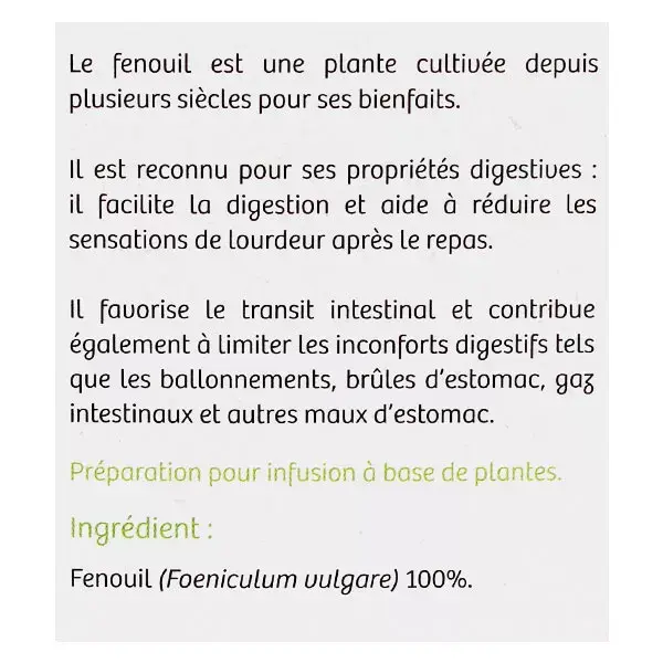 Vitavea - BioNutrisanté - Infusion Fenouil - 20 sachets