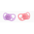 Twistshake Silicone Pacifier Pink and Pastel Purple +6m 2 pcs
