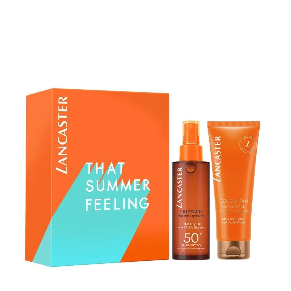 Lancaster Kit Sun Beauty Satin Dry Oil SPF50 + After Sun Golden Tan Maximizer Lotion 150 ml+125 ml