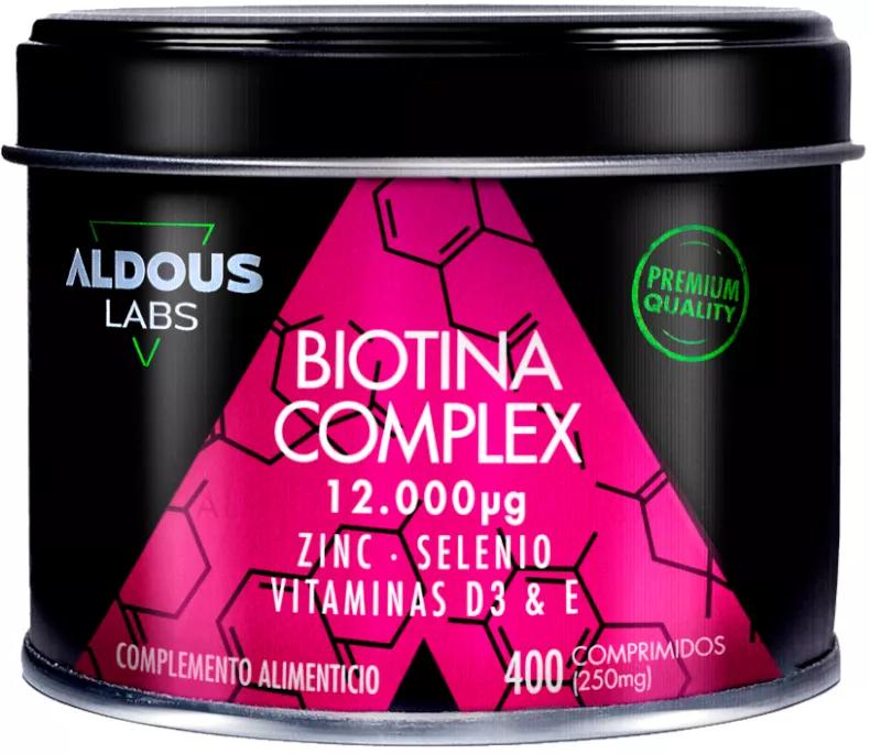 Aldous Labs Biotina com Zinco, Selênio, Vitamina D3 e Vitamina E 400 Comprimidos