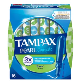 Tampax Pearl Compak Super Tampons 16 pcs