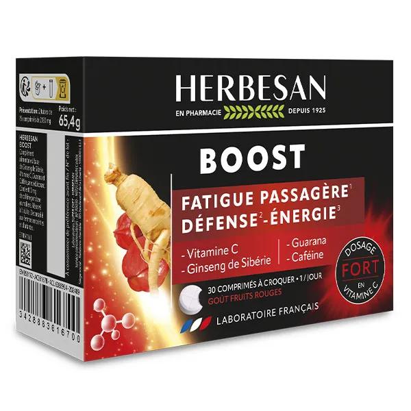 Herbesan Fatigue, Défense, Energie Complexe Boost - Cure de 30 jours