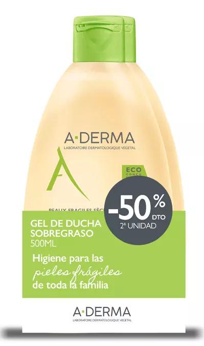 A-Derma Los Indispensables Gel de Ducha Ultra Rico 2x500 ml