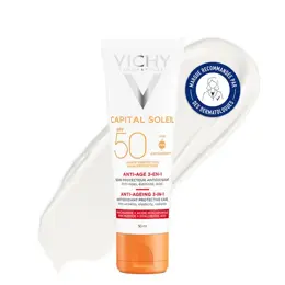 Vichy Capital Soleil Crème Solaire Visage Anti-Âge 3 en 1 SPF50 50ml