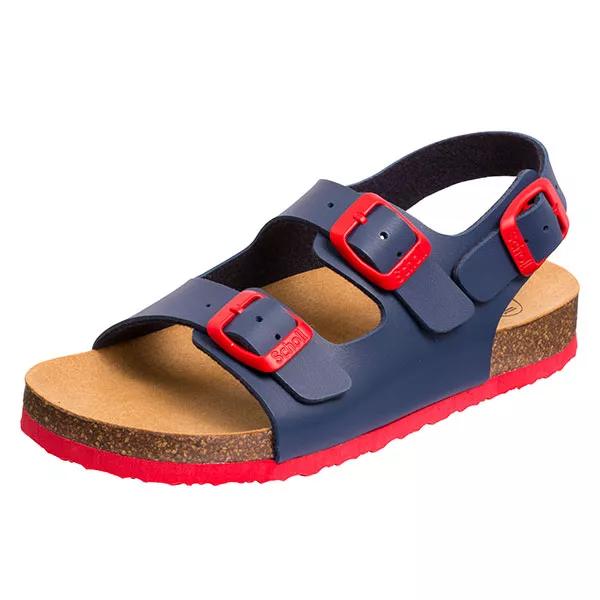 Sandali estivi Scholl per bambini Air Bag B/S blu navy e rosso taglia 33