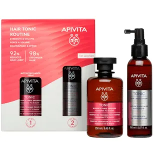 Loção Anti-queda Apivita 150 ml + Champô Tónico Feminino 250 ml PRESENTE