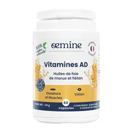 Oemine Vitamines AD Ossatures Muscles et Vision 60 capsules