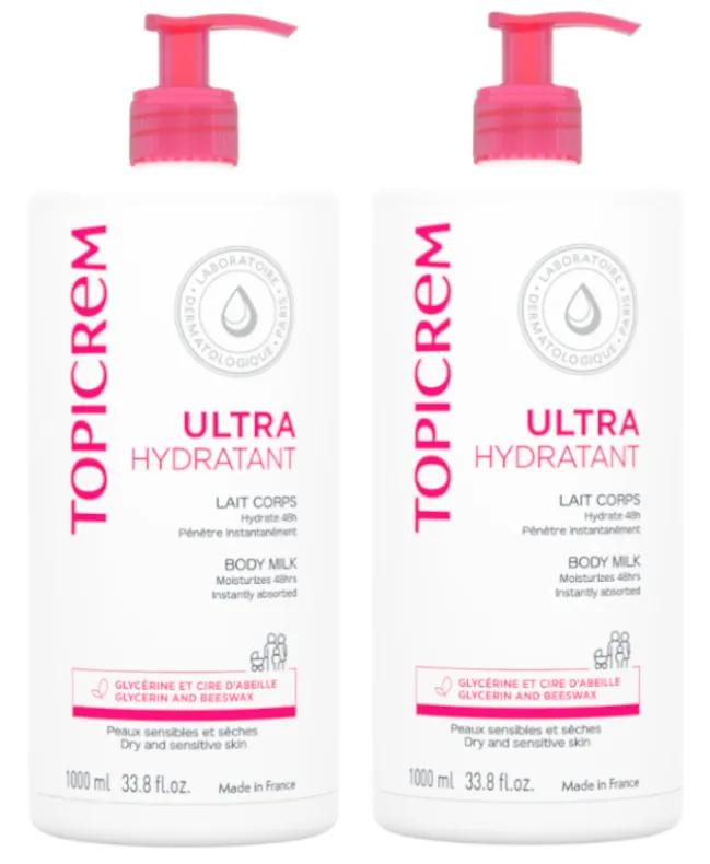 Topicrem Lait Corps Ultra-Hydratant 2x1 L