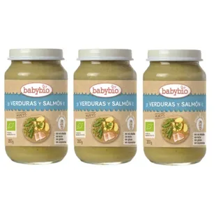 Babybio Jar of Vegetables and Salmon +6m 3x200 gr