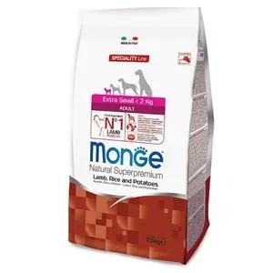 Monge Agnello Riso E Patate Cibo Secco Per Cani Adulti Taglia Molto Piccola Sacco 2,5 Kg