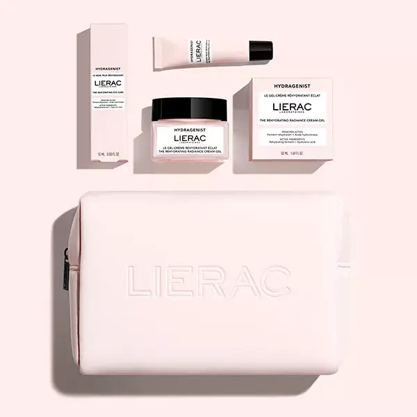 Lierac Hydragenist Coffret Trousse Hydratation Eclat - Gel-Crème 50ml + Soin Yeux 15ml