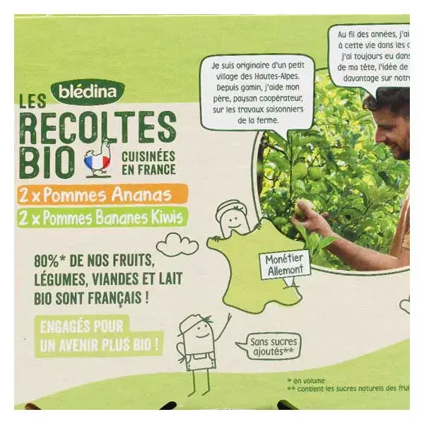 Blédina Les Récoltes Bio - Petits Pots Bébé Brocolis Pommes De Terre Bio Dès 4/6 Mois - Lot De 6 (1560g) - Texture Lisse Et Douce