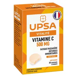 UPSA Vitamine C 500mg sans Sucres 30 comprimés à croquer