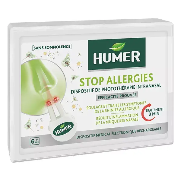 Humer Stop Allergies Dispositif de photothérapie intranasal dès 6 ans 1 pièce