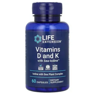 Life Extension Vitamins D and K 60 Capsules