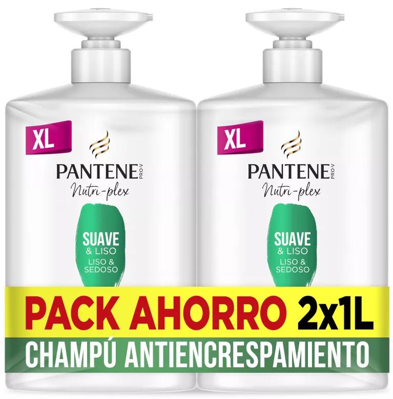 Pantene Pro-V Nutri-Plex Champú Pelo Suave y Liso 2x1000 ml