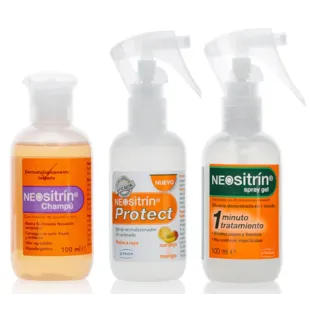 Neositrin Shampoing Anti-Poux 100 ml + Spray Protect Anti-Poux 100 ml + Spray Gel 100% Liquide 60 ml