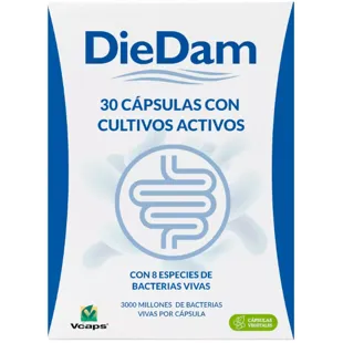 DieDam Probiotic Lactobacilli, Bifidobacteria and Inulin 30 Capsules