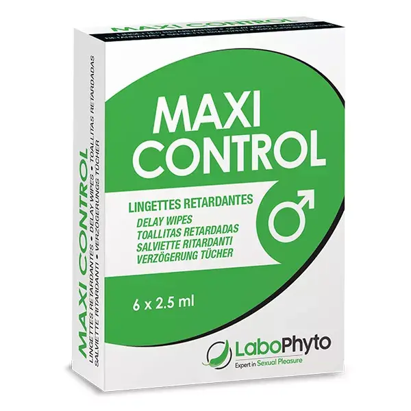 Labophyto MAXI CONTROL - lingettes retardantes d'éjaculation - 6 lingettes