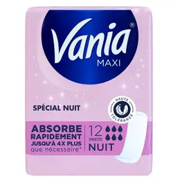 Vania Maxi Serviettes Périodiques Non Parfumé Super 12 protections